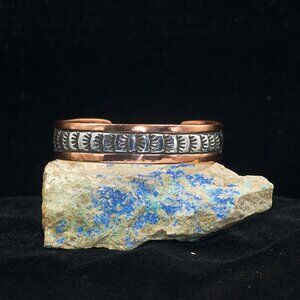 Sterling Silver And Copper Cuff/Bracelet Signed By Charlene Little.